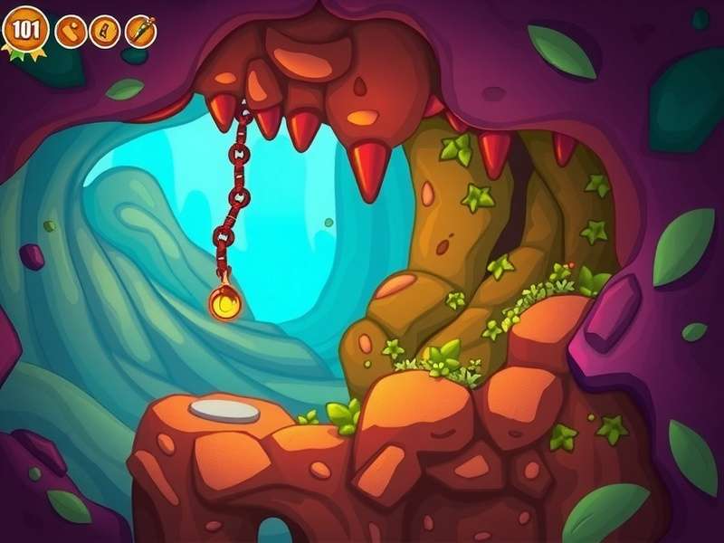 Cave Nut Odyssey gameplay screenshot showing the protagonist in a vibrant cave environment